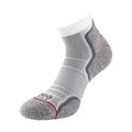 White-Grey - Front - 1000 Mile Womens-Ladies Run Ankle Socks