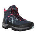 Navy-Pink - Front - Regatta Womens-Ladies Samaris III Walking Boots