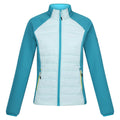 Bleached Aqua-Tahoe Blue - Front - Regatta Womens-Ladies Clumber V Hybrid Jacket