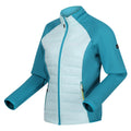 Bleached Aqua-Tahoe Blue - Side - Regatta Womens-Ladies Clumber V Hybrid Jacket