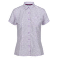 Lilac Frost - Front - Regatta Womens-Ladies Mindano VIII Ditsy Print Short-Sleeved Shirt