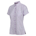 Lilac Frost - Side - Regatta Womens-Ladies Mindano VIII Ditsy Print Short-Sleeved Shirt