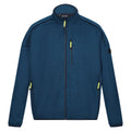 Moroccan Blue-Navy Marl - Front - Regatta Mens Kassam Marl Full Zip Fleece Jacket