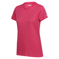 Flamingo Pink - Side - Regatta Womens-Ladies Fingal V Neck T-Shirt