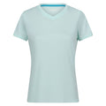Bleached Aqua - Front - Regatta Womens-Ladies Fingal V Neck T-Shirt