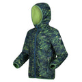 Moroccan Blue - Side - Regatta Childrens-Kids Scratch Packaway Waterproof Jacket