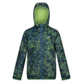 Moroccan Blue - Front - Regatta Childrens-Kids Scratch Packaway Waterproof Jacket