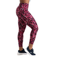 Neon Pink - Side - Regatta Womens-Ladies Influential Zebra Print Gym Leggings