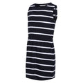 Navy-White - Side - Regatta Girls Beylina Stripe Dress