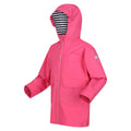 Flamingo Pink - Side - Regatta Childrens-Kids Beylina Waterproof Jacket