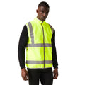 Yellow - Front - Regatta Mens Pro Full Zip Hi-Vis Vest