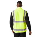 Yellow - Back - Regatta Mens Pro Full Zip Hi-Vis Vest