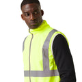 Yellow - Side - Regatta Mens Pro Full Zip Hi-Vis Vest