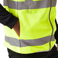 Yellow - Pack Shot - Regatta Mens Pro Full Zip Hi-Vis Vest