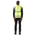 Yellow - Close up - Regatta Mens Pro Full Zip Hi-Vis Vest