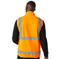 Orange - Back - Regatta Mens Pro Full Zip Hi-Vis Vest