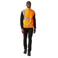 Orange - Side - Regatta Mens Pro Full Zip Hi-Vis Vest