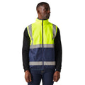 Yellow-Navy - Front - Regatta Mens Pro Full Zip Hi-Vis Vest