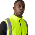 Yellow-Navy - Lifestyle - Regatta Mens Pro Full Zip Hi-Vis Vest