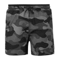 Grey-Black Camo - Front - Regatta Childrens-Kids Skander III Plain Swim Shorts