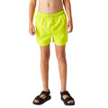 Citron Lime - Lifestyle - Regatta Childrens-Kids Skander III Plain Swim Shorts