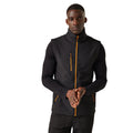 Black-Orange Pop - Side - Regatta Mens Navigate Softshell 2 Layer Body Warmer