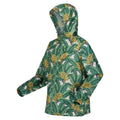 Green - Side - Regatta Womens-Ladies Orla Kiely Tropical Floral Packaway Waterproof Jacket