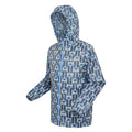 Navy - Side - Regatta Womens-Ladies Orla Kiely Tall Flowers Packaway Waterproof Jacket