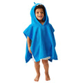 Hawaiian Blue - Lifestyle - Regatta Childrens-Kids Bubbles The Shark Hooded Towel