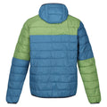 Moroccan Blue-Piquant Green - Back - Regatta Mens Hillpack II Colour Block Padded Jacket