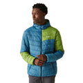 Moroccan Blue-Piquant Green - Lifestyle - Regatta Mens Hillpack II Colour Block Padded Jacket