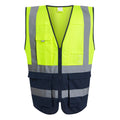 Yellow-Navy - Front - Regatta Mens Pro Executive Hi-Vis Vest