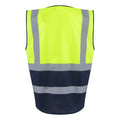 Yellow-Navy - Back - Regatta Mens Pro Executive Hi-Vis Vest