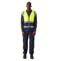 Yellow-Navy - Pack Shot - Regatta Mens Pro Executive Hi-Vis Vest