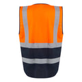 Orange-Navy - Back - Regatta Mens Pro Executive Hi-Vis Vest