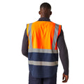 Orange-Navy - Lifestyle - Regatta Mens Pro Executive Hi-Vis Vest