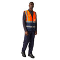 Orange-Navy - Pack Shot - Regatta Mens Pro Executive Hi-Vis Vest