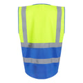 Yellow-Royal Blue - Back - Regatta Mens Pro Executive Hi-Vis Vest