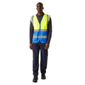 Yellow-Royal Blue - Pack Shot - Regatta Mens Pro Executive Hi-Vis Vest