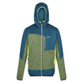 Piquant Green-Moroccan Blue - Front - Regatta Mens Cadford VI Marl Hooded Fleece Jacket