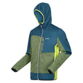 Piquant Green-Moroccan Blue - Side - Regatta Mens Cadford VI Marl Hooded Fleece Jacket