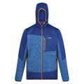 Oxford Blue-New Royal - Front - Regatta Mens Cadford VI Marl Hooded Fleece Jacket