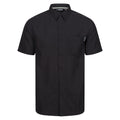 Ash-Black - Front - Regatta Mens Mindano VIII Patterned Short-Sleeved Shirt