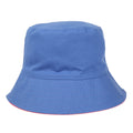 Lake Blue-Shell Pink - Front - Regatta Womens-Ladies Plain Reversible Bucket Hat