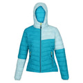 Tahoe Blue-Bleached Aqua - Front - Regatta Womens-Ladies Hillpack II Hooded Padded Jacket