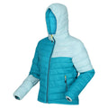 Tahoe Blue-Bleached Aqua - Side - Regatta Womens-Ladies Hillpack II Hooded Padded Jacket