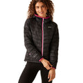 Black-Pink Potion - Lifestyle - Regatta Womens-Ladies Hillpack II Hooded Padded Jacket