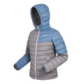 Heather-Coronet Blue - Side - Regatta Womens-Ladies Hillpack II Hooded Padded Jacket