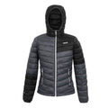 Seal Grey-Black - Front - Regatta Womens-Ladies Hillpack II Hooded Padded Jacket