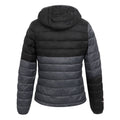 Seal Grey-Black - Back - Regatta Womens-Ladies Hillpack II Hooded Padded Jacket